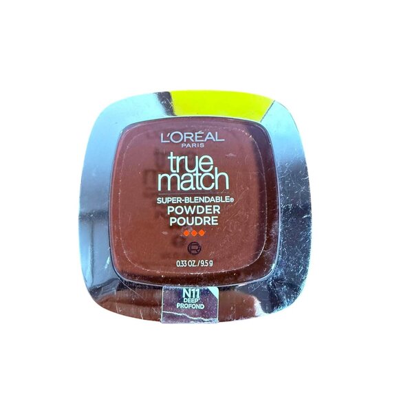 L'Oreal Paris True Match Powder Foundation Makeup, Oil Free, N11 Deep, 0.33 oz - Picture 2 of 8